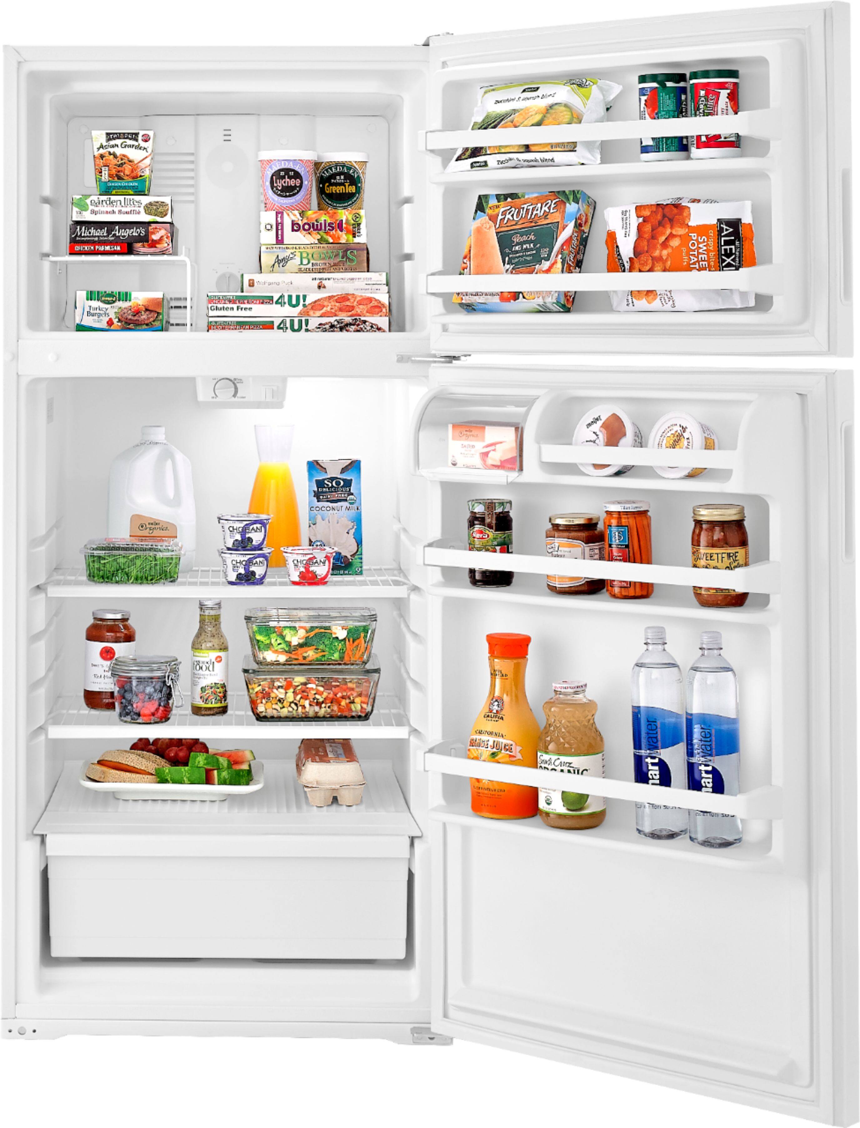 Alt View 1. Amana - 14.4 Cu. Ft. Top-Freezer Refrigerator with Dairy Bin - White.