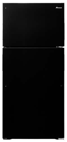 Front. Amana - 14.4 Cu. Ft. Top-Freezer Refrigerator with Dairy Bin - Black.