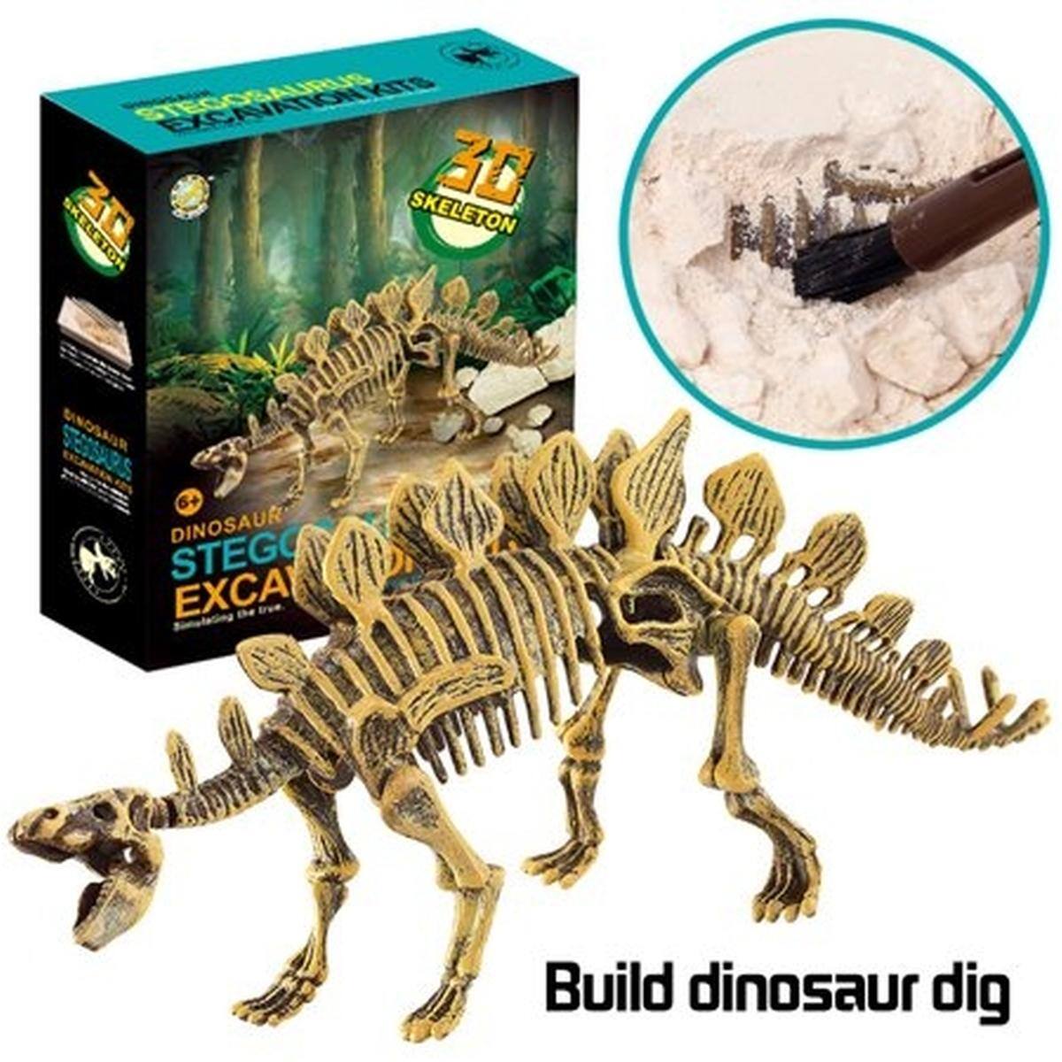 Sure, here is the corrected and grouped text:

---

**KTS STEGOSAURUS EXCAVATION KIT**

**30 SKELETON**

**DINOSAUR STEGOSAURUS EXCAVATION**

**Build dinosaur dig**

---

**6+**

**Simulating the Build**

---