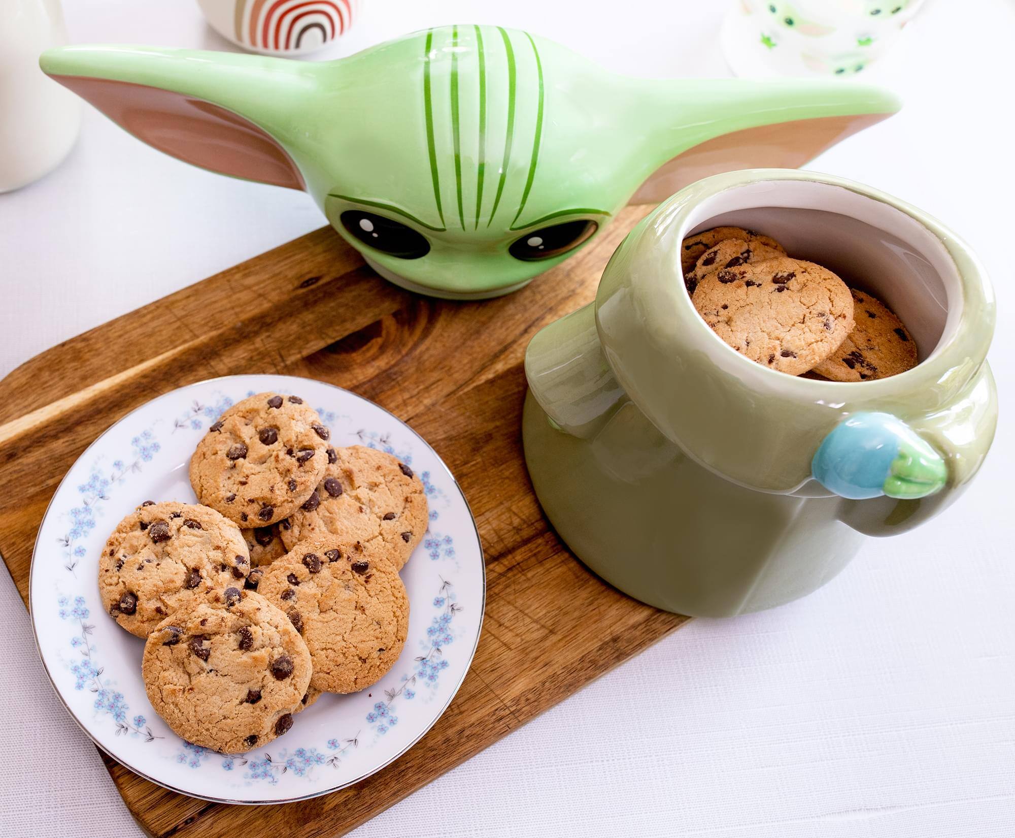 Alt View 5. Ukonic - Star Wars: The Mandalorian Grogu Ceramic Cookie Jar Container | 13 Inches Tall - Green.