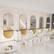 Alt View 3. Winado - Professional Salon Oval Wall Mount Mirror with Removable Shelf, Tempered Glass Salon Makeup Mirror for Barbershop Beauty - Gold.