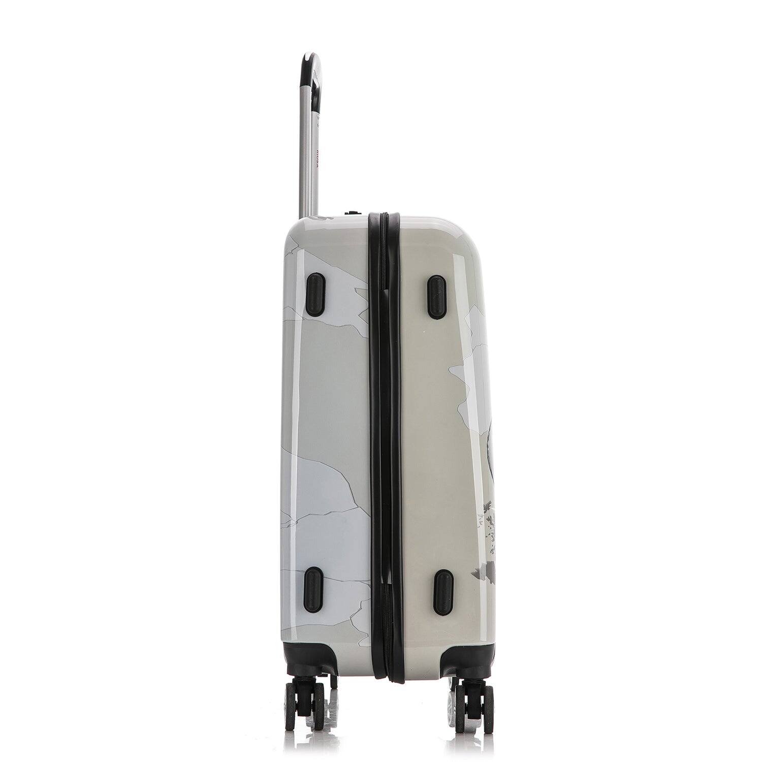 Alt View 3. InUSA - World Prints lightweight hardside Spinner Luggage 24" - WORLD.