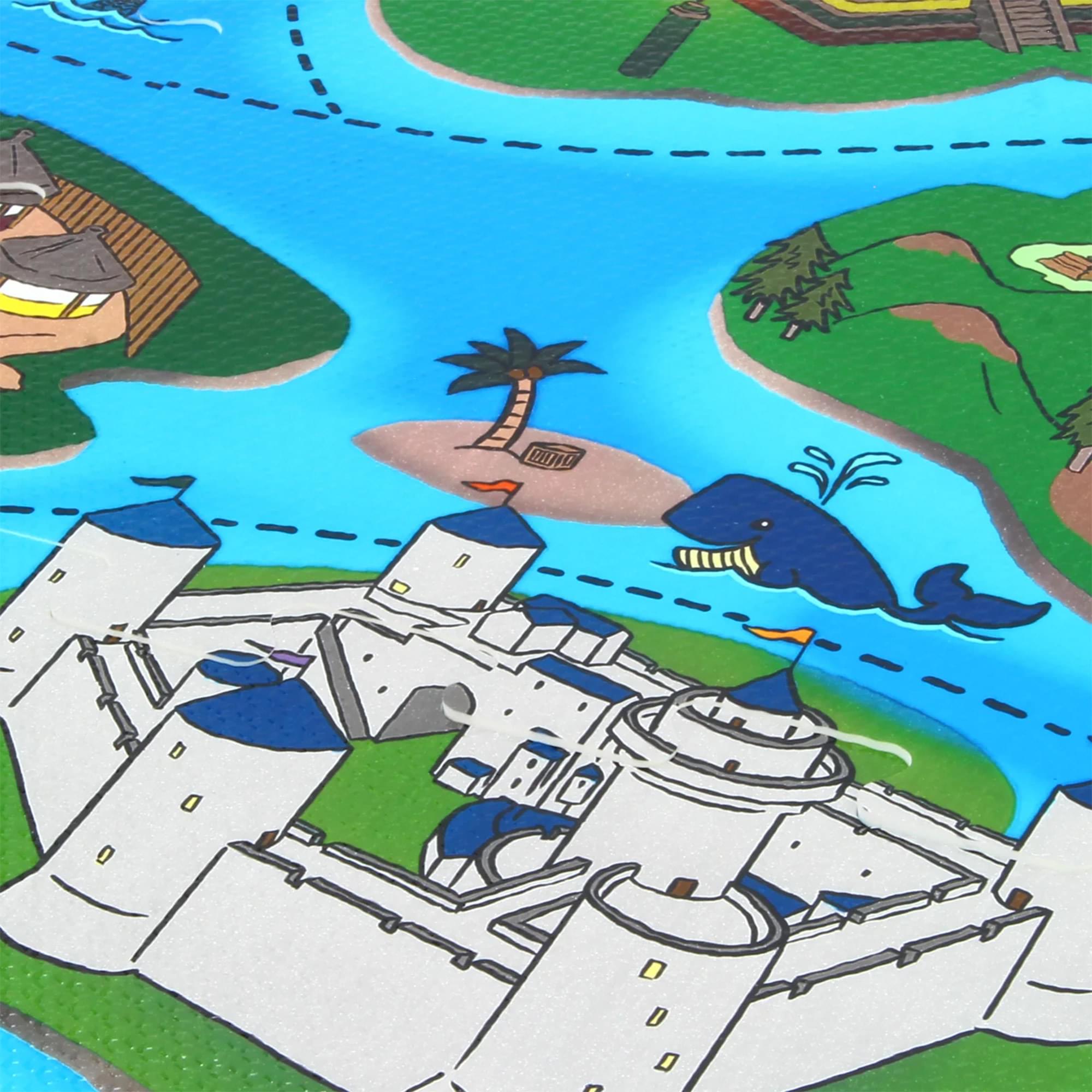 Alt View 5. TriAction Toys - Sunta Play Mat DIY Treasure Map and Ship | 9 Piece Set - Multicolored.