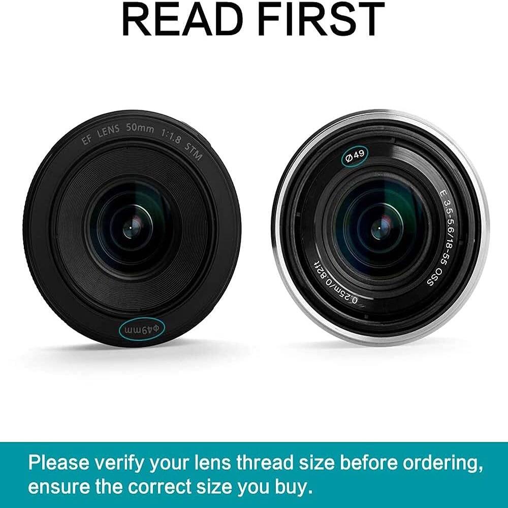 READ FIRST

EF LENS 50mm 1:1.8 STM

Please verify your lens thread size before ordering, ensure the correct size you buy.