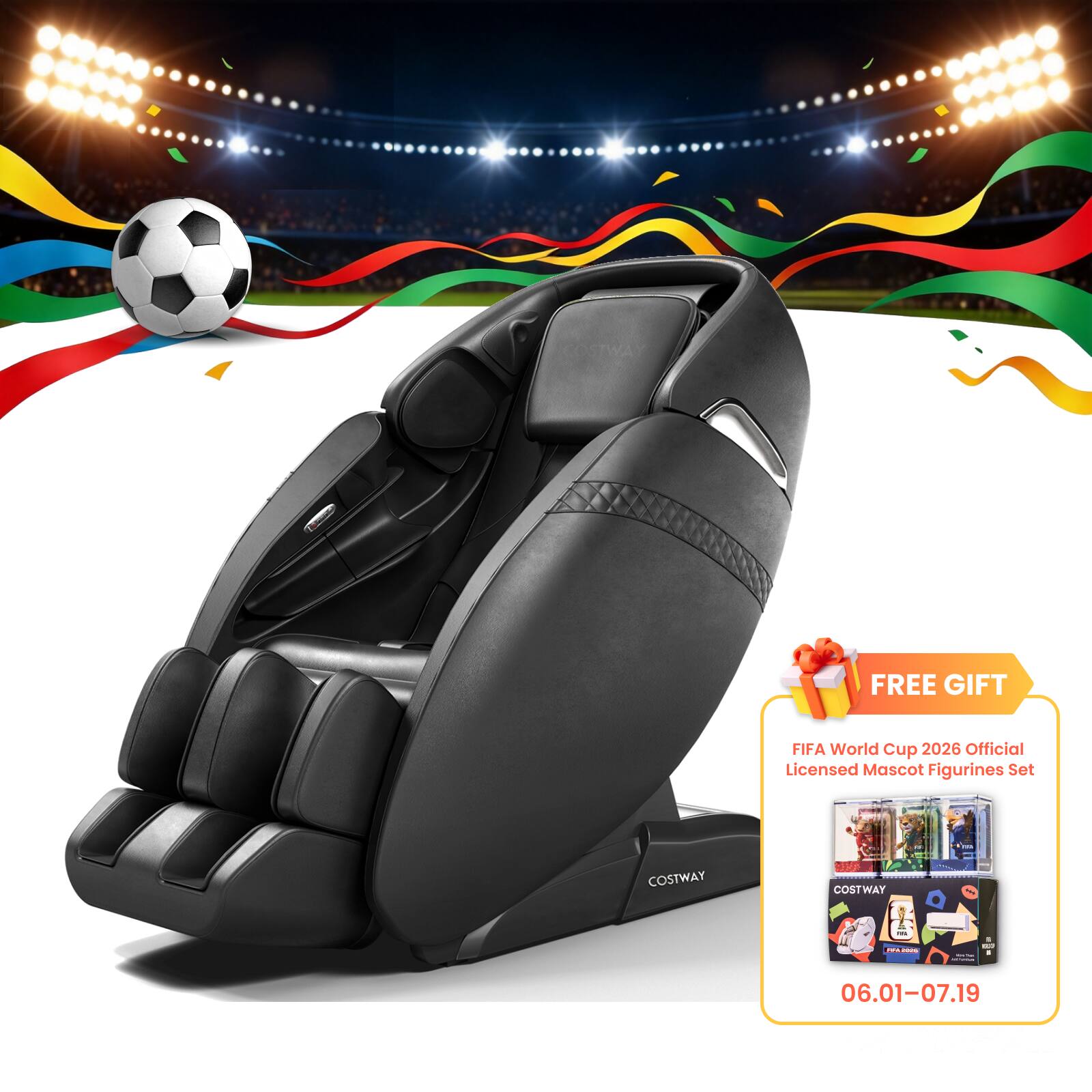 FREE GIFT FIFA World Cup 2026 Official Licensed Mascot Figurines Set COSTWAY  
06.01-07.19
