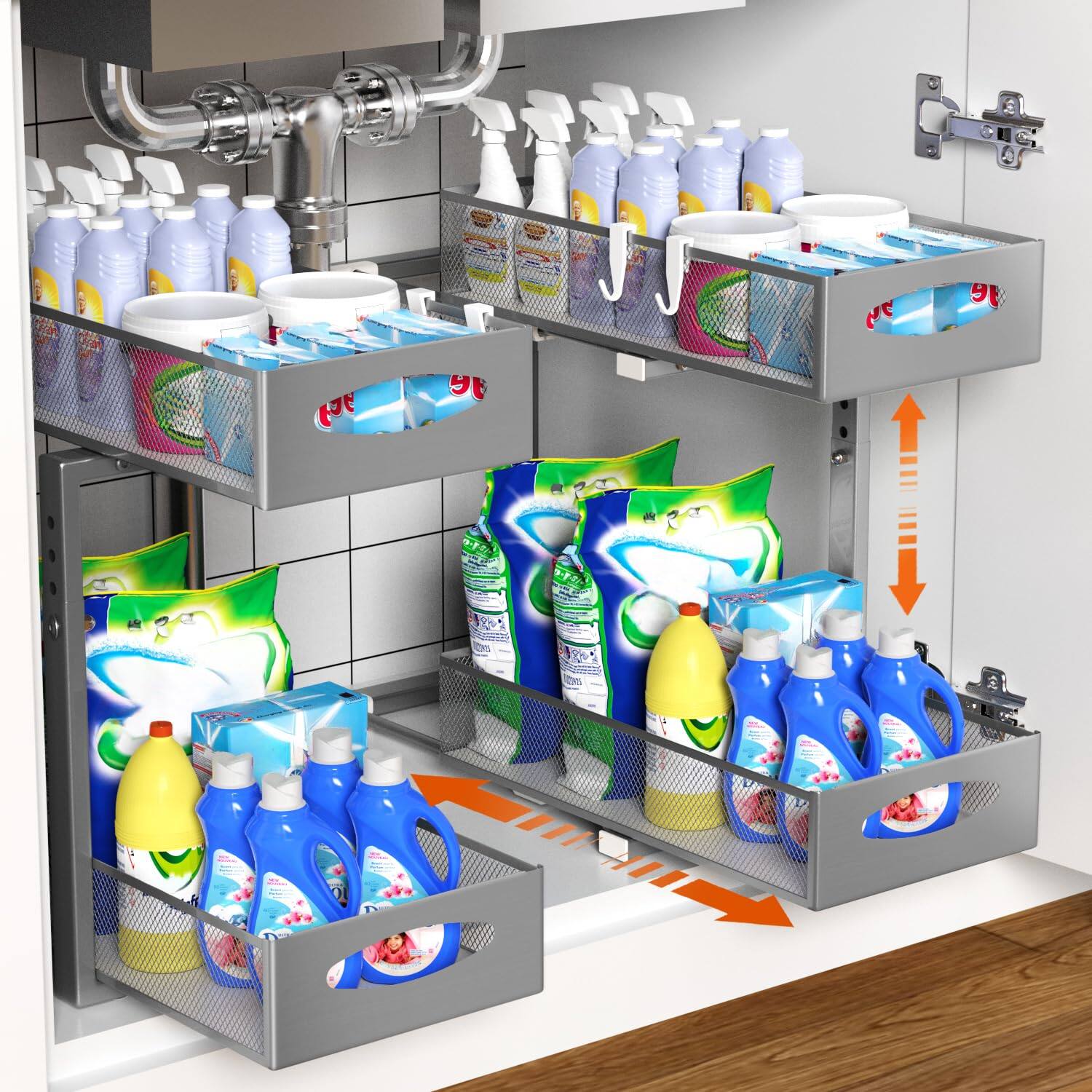 Gray 2 Pack, Medium-8.85in Wide