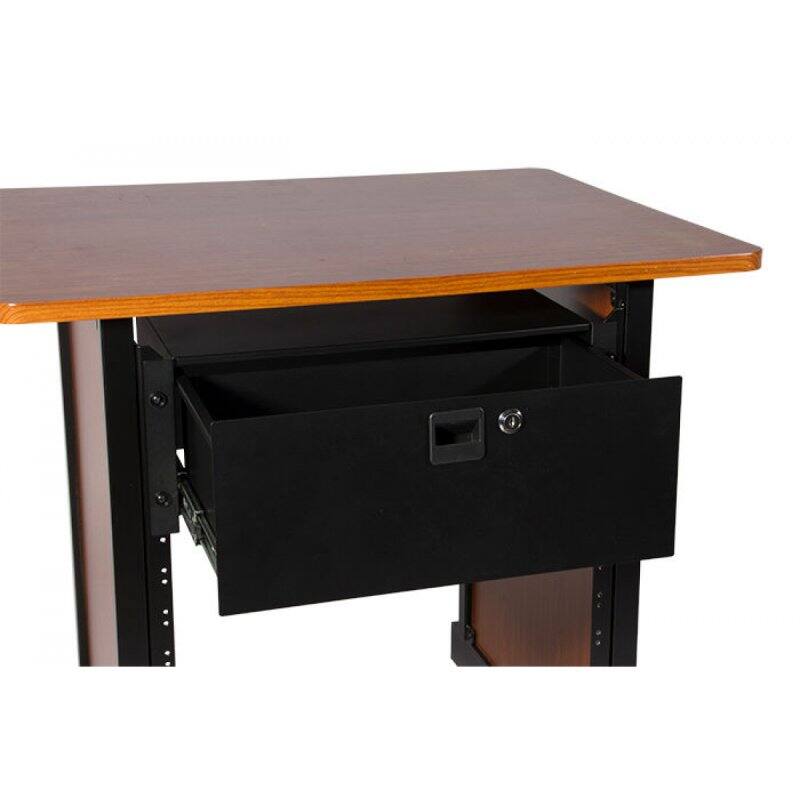 Alt View 4. On Stage Stands - OnStage RDLS4000 4U Locking Rack Drawer, Shallow (RDLS 4000) , Black - Black.