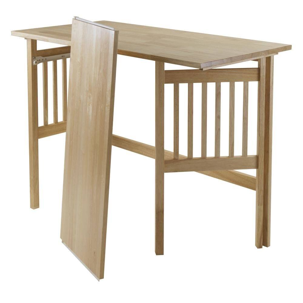 Left. FurniFact - Honey Finish Printer Table, Solid and Composite Wood for Computer Workstations - Natural.