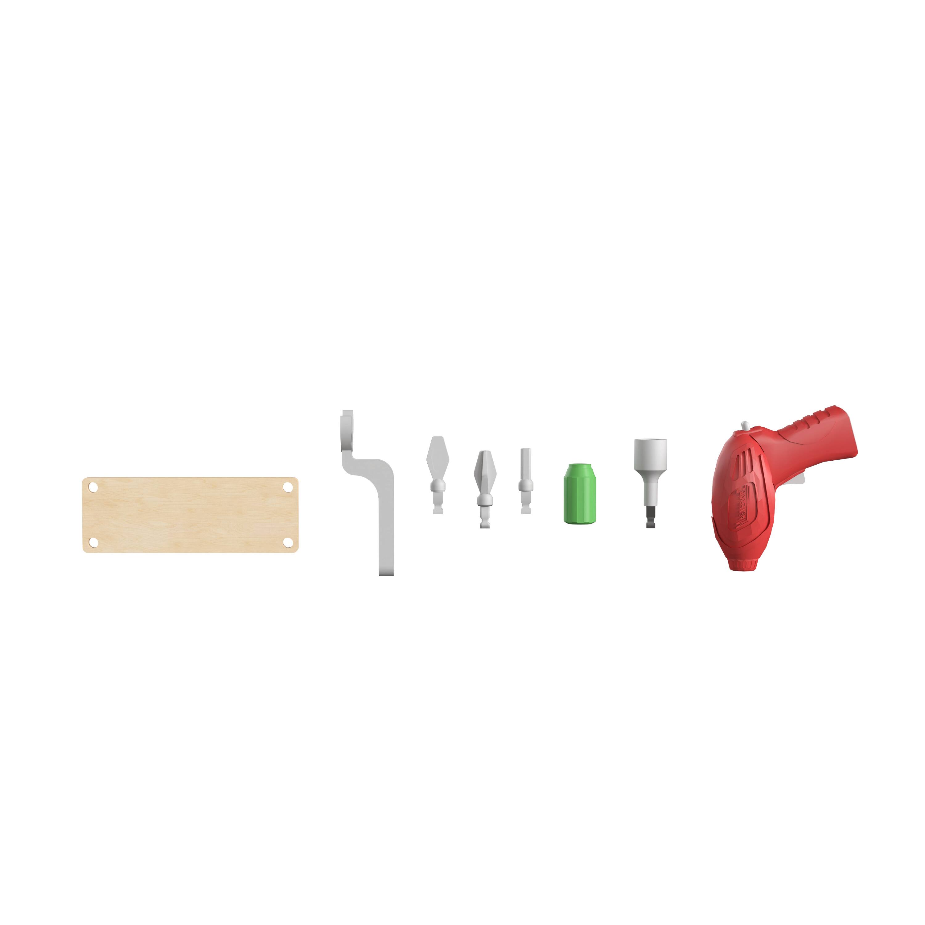 Back. Flash Furniture - Bright Beginnings 8-Piece Tool and Holder Accessory Set for Modular STEAM Wall Systems (Wall Not Included) - Multi.