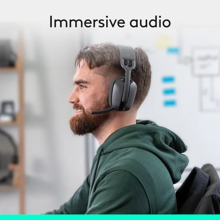 Logitech Zone Vibe 100 Wireless Bluetooth Over the Ear Headphones with ...