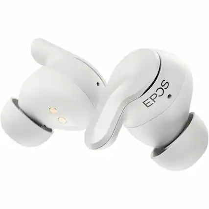 Front. EPOS - EPOS ADAPT E1 True Wireless Bluetooth Earbuds - Nordic White - Microsoft Teams Certification - Stereo - True Wireless - Blue.