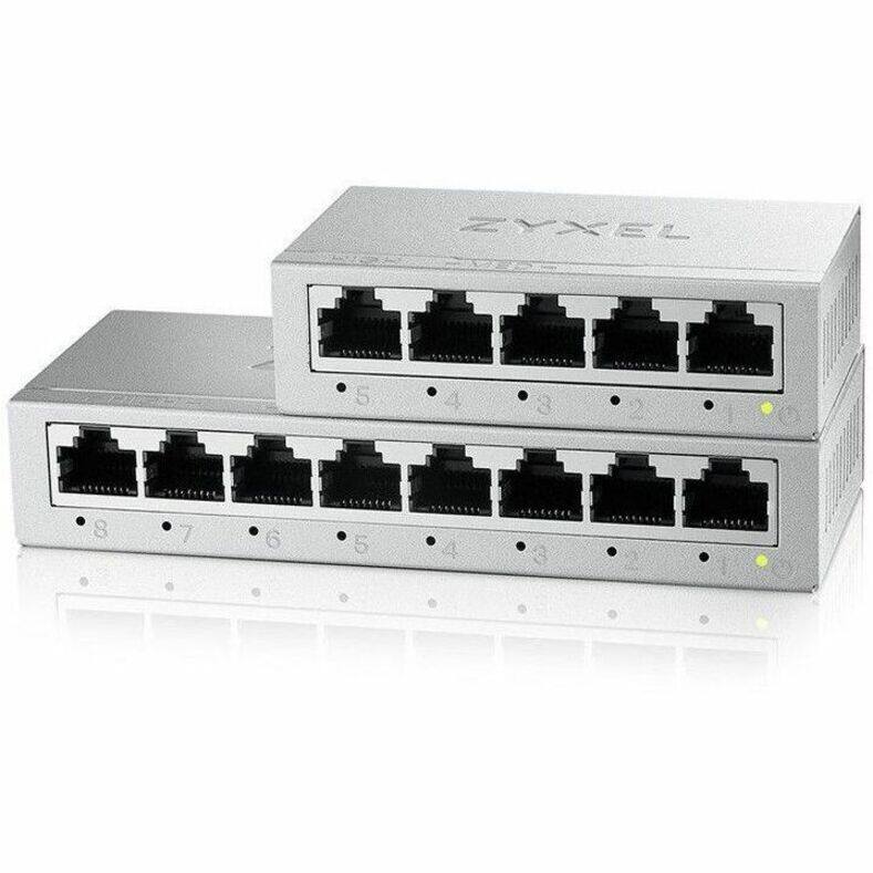 Alt View 2. ZYXEL - ZYXEL GS-105B v5 Ethernet Switch - 5 Ports - Gigabit Ethernet - 100/1000Base-T - 2 Layer Supported - 2.99 W Power - Unknown.