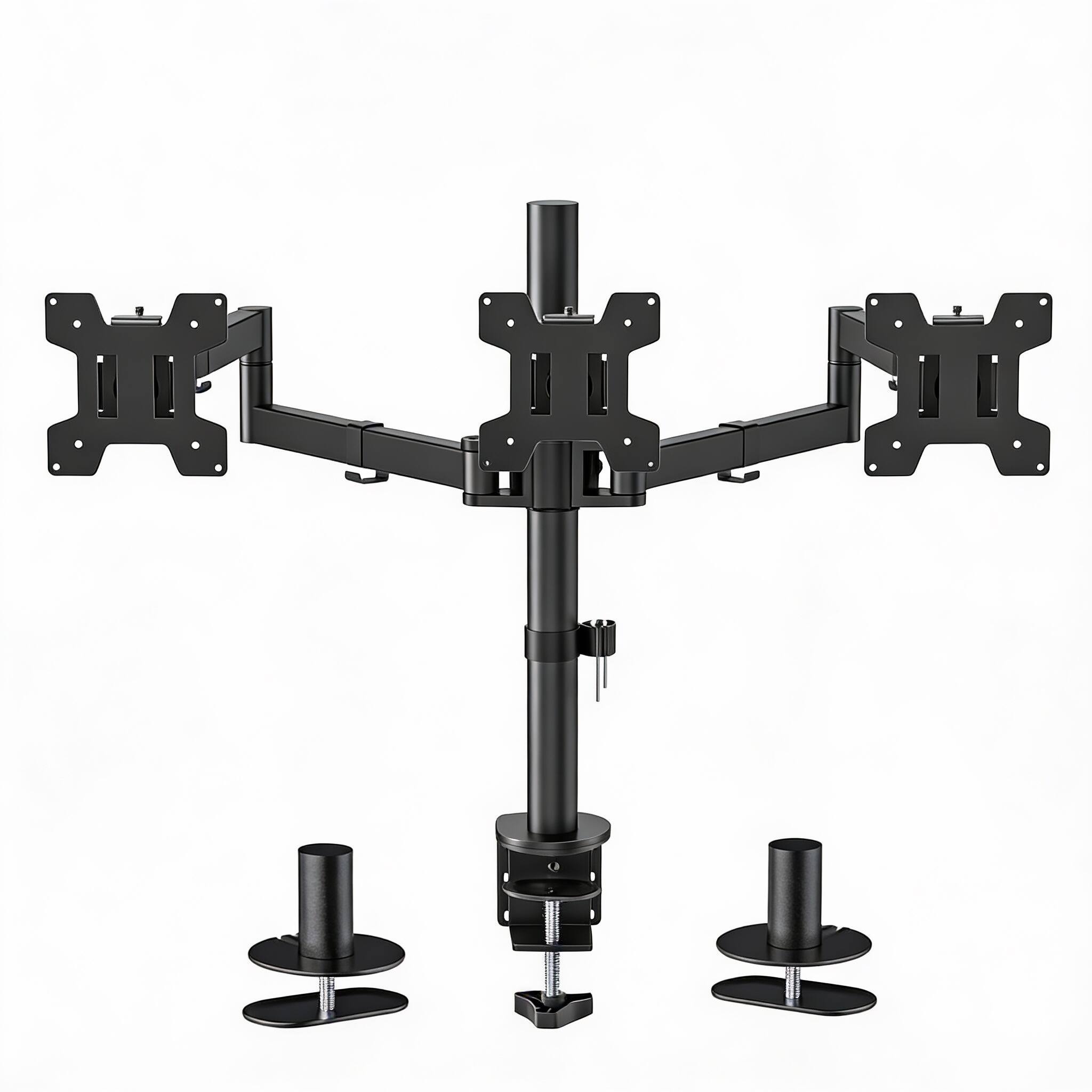 Black-Desk Mount Triple 13-27" 22lb