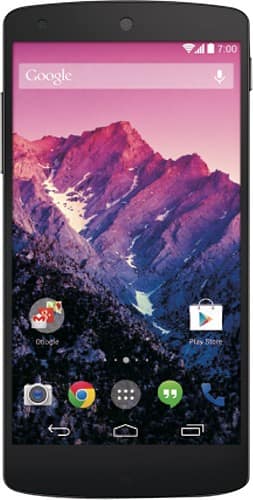 Front Standard. LG - Nexus 5 with 16GB Memory Cell Phone - Black (Sprint).