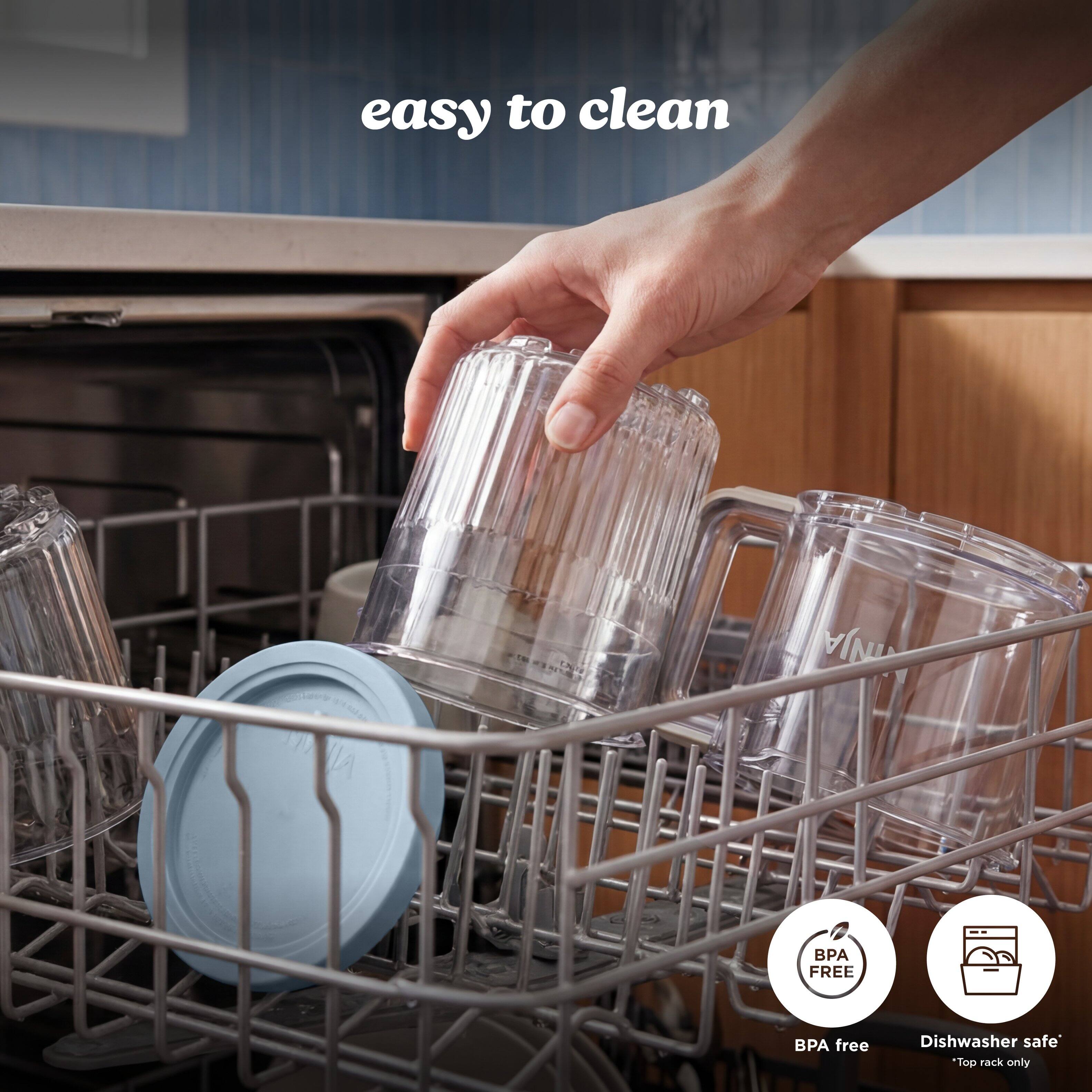 easy to clean  
INJA  
BPA FREE  
BPA free  
Dishwasher safe*  
Tep rack only  
*Top rack only