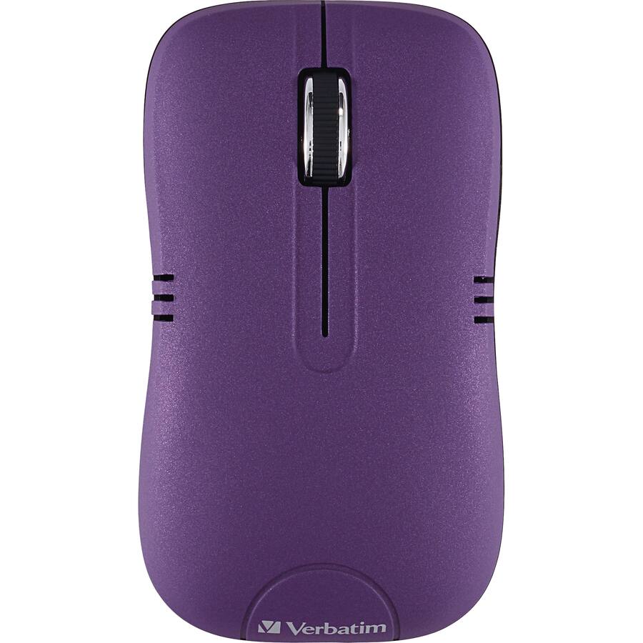 Alt View 4. Verbatim - Verbatim Wireless Notebook Optical Mouse, Commuter Series - Matte Purple - Optical - Wireless - Matte Purple - 3 - Matte Purple.