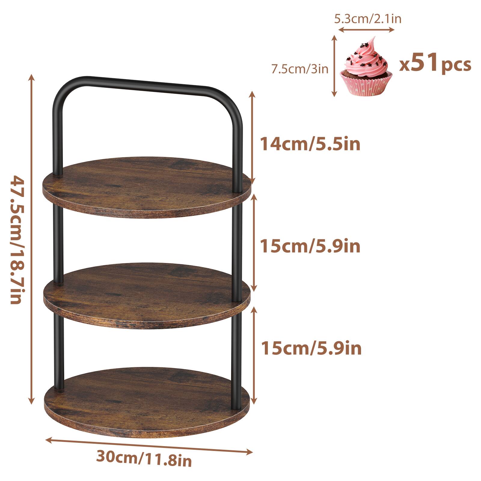 5.3cm/2.1in  
7.5cm/3in  
x51 pcs  
47.5cm/18.7in  
14cm/5.5in  
15cm/5.9in  
15cm/5.9in  
30cm/11.8in