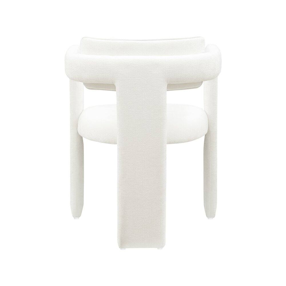 Alt View 4. Meridian Furniture - Brenda Cream Chenille Fabric Dining Chair, Set of 2 - Beige.
