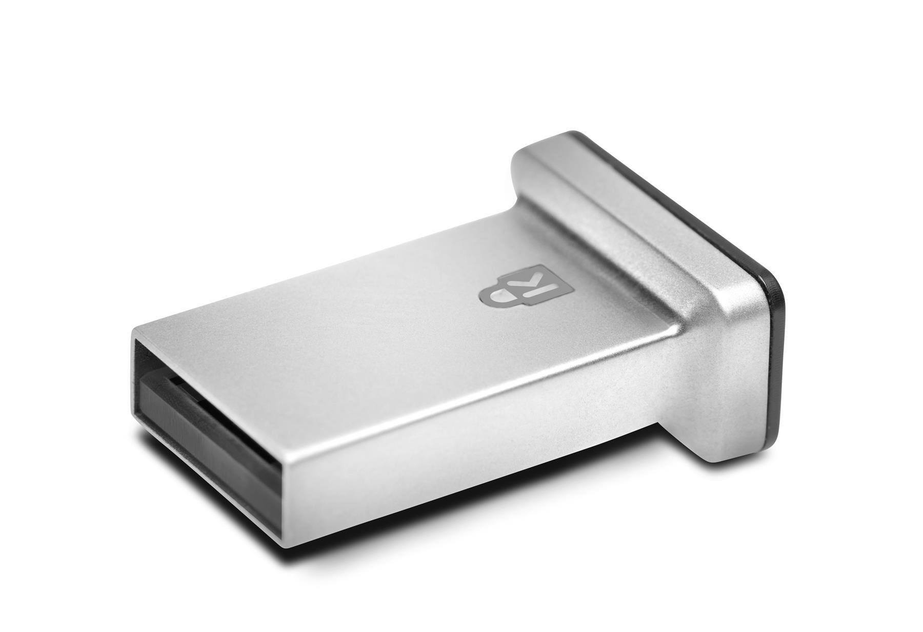 Left. Kensington - K64704WW VeriMark IT Fingerprint Key – FIDO2/WebAuthn USB Biometric Security Key with Match-in-Sensor Fingerprint Tech.