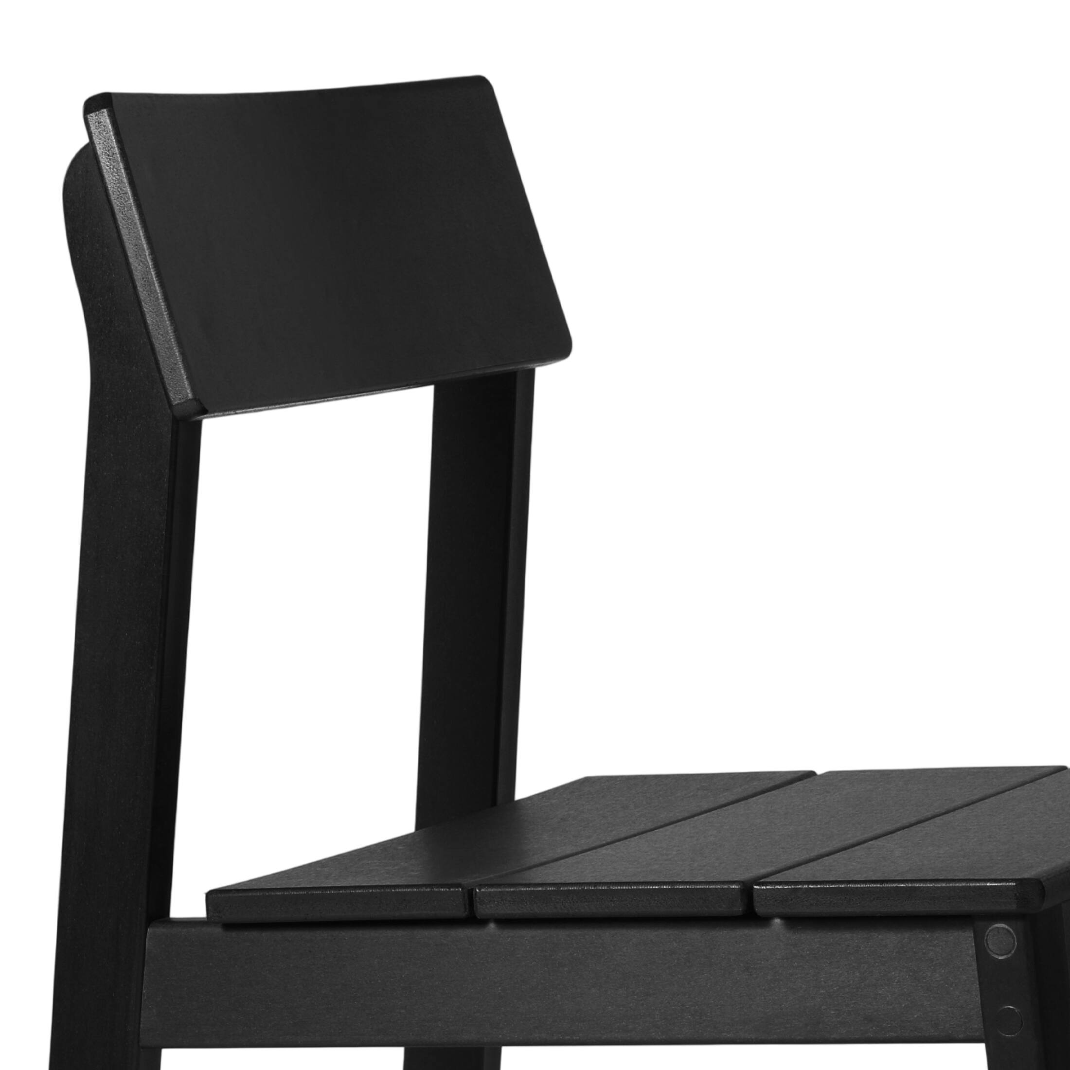 Alt View 2. WestinTrends - WestinTrends Paloma Modern HDPE Outdoor Armless Patio Dining Chairs (Set of 2) - Black.