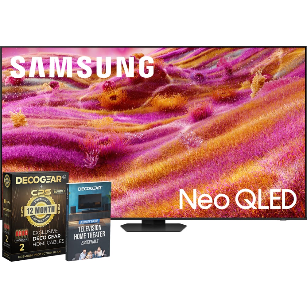 Samsung - 65" QN90F Class Neo QLED 4K Vision AI Smart TV (2025) Bundle w/ 1 Year Extended Protection Plan + 6FT HDMI Cable