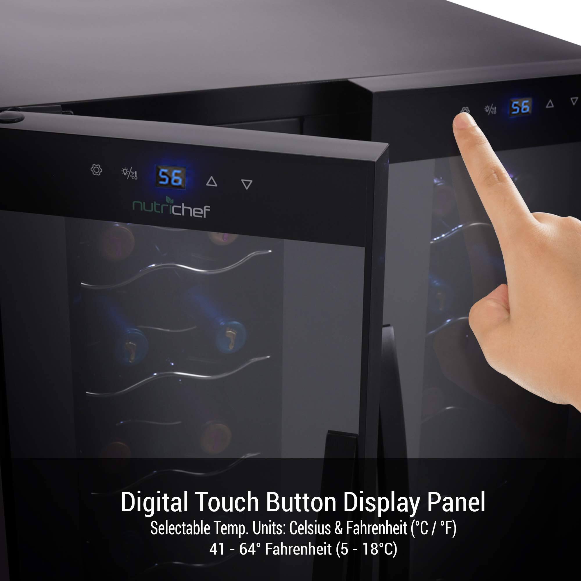 Digital Touch Button Display Panel  
Selectable Temp. Units: Celsius & Fahrenheit (°C / °F)  
41 - 64°F (5 - 18°C)