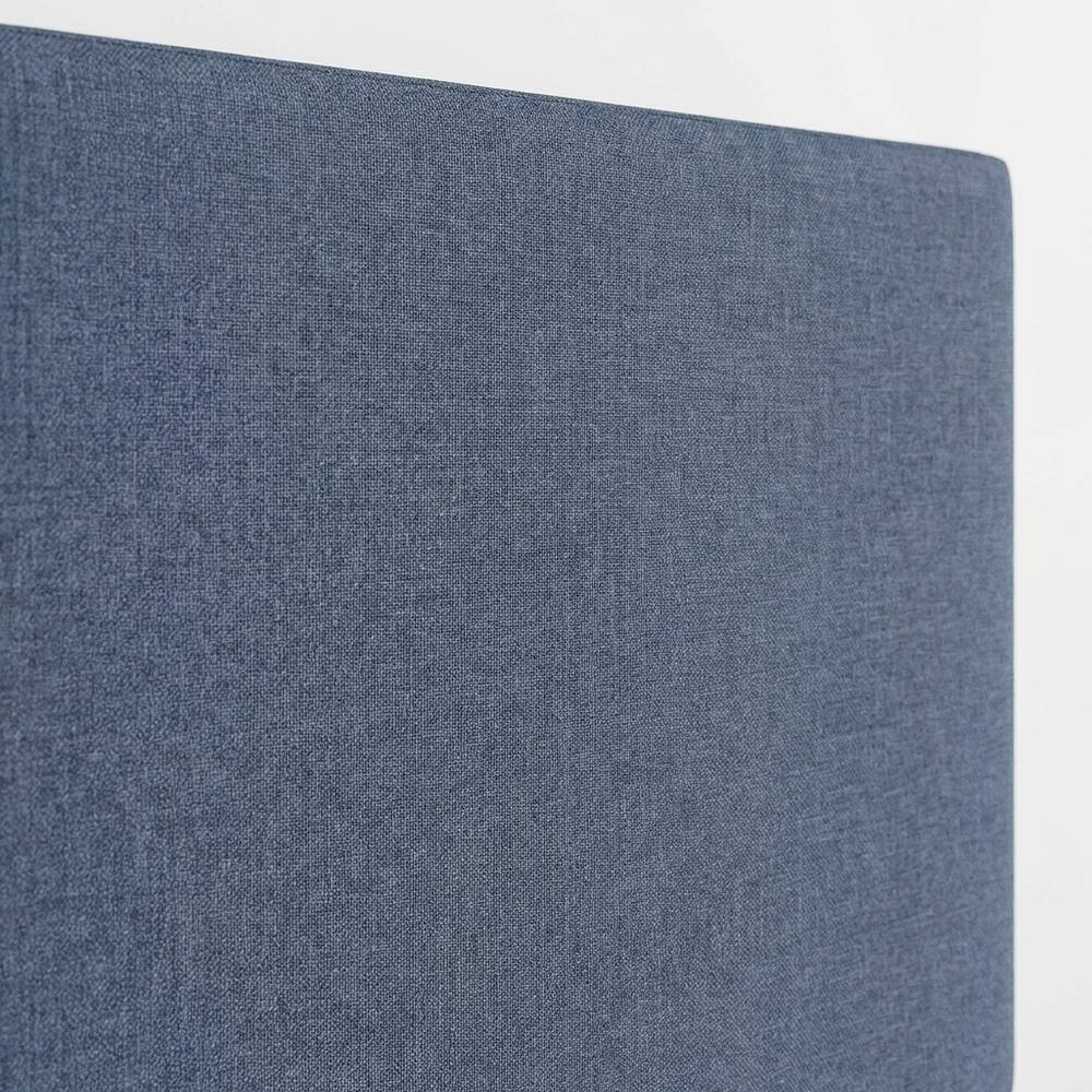Back. FurniFact - Blue Denim Upholstered King Headboard with Tufted Design for Bedroom - Blue Denim.