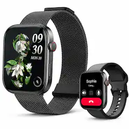 MiracoRun - Smartwatch for Women & Men, 1.99" AMOLED, Bluetooth Calling, Fitness & Sleep Tracking, iPhone & Android - Black - (2026)