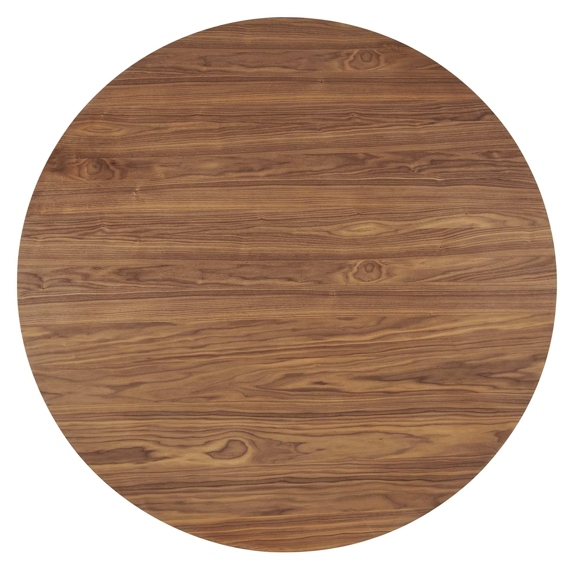 Back. Modway - Gratify 60" Round Dining Table by Modway - Walnut.