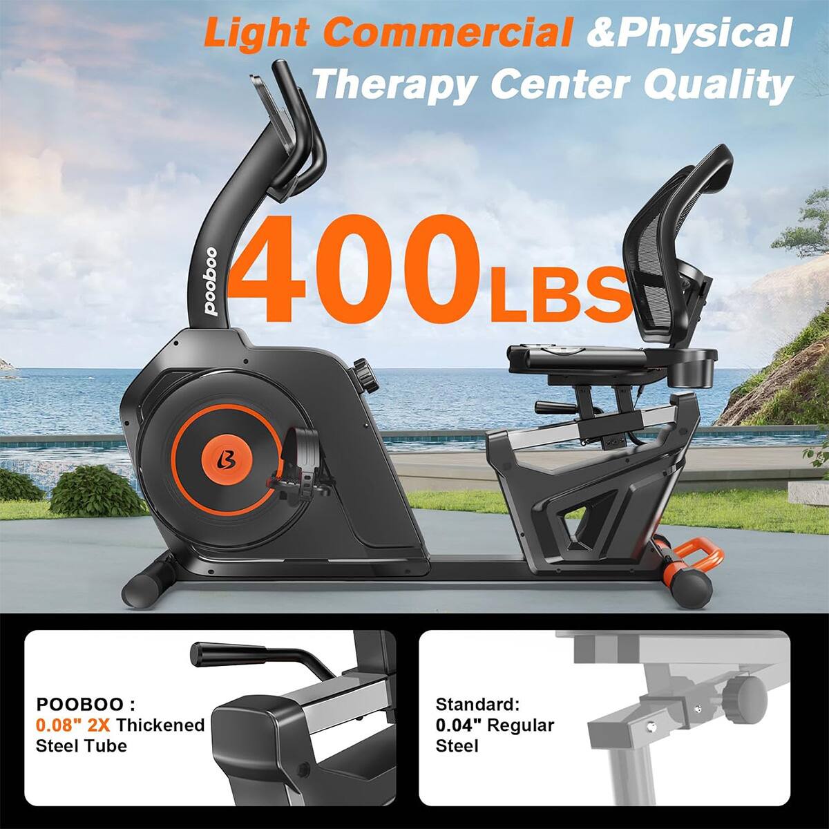 Light Commercial & Physical Therapy Center Quality

400 LBS

POOBOO: 0.08" 2X Thickened Steel Tube

Standard: 0.04" Regular Steel