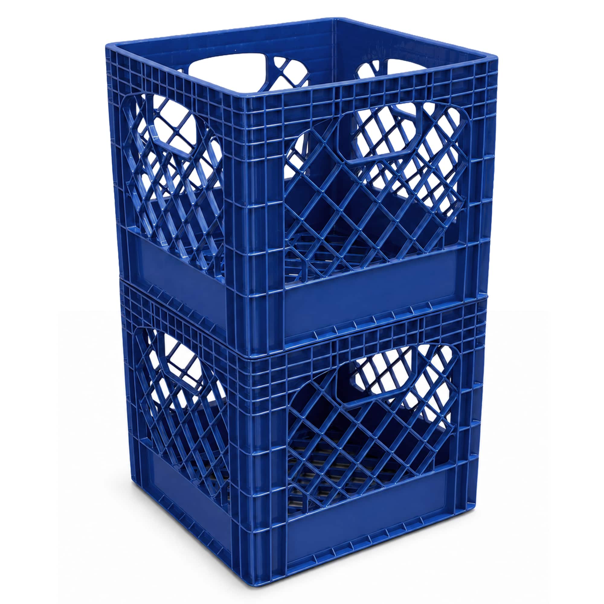 Juggernaut Storage - 2-Pack Crate for Office Storage & Classroom Organization - Blue
