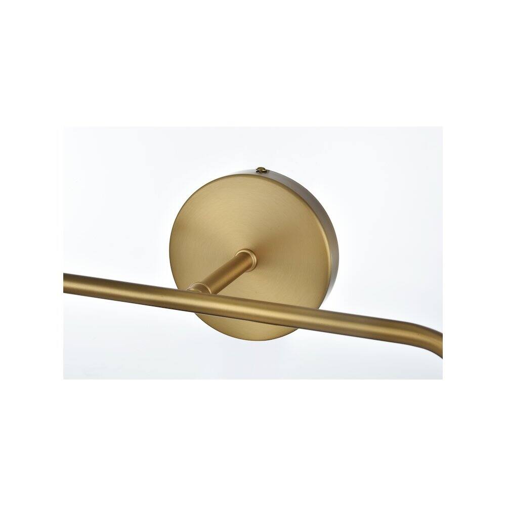 Alt View 1. Living District - Hanson 19 inch Wall Sconce in Satin Gold - Satin Gold And Clear.