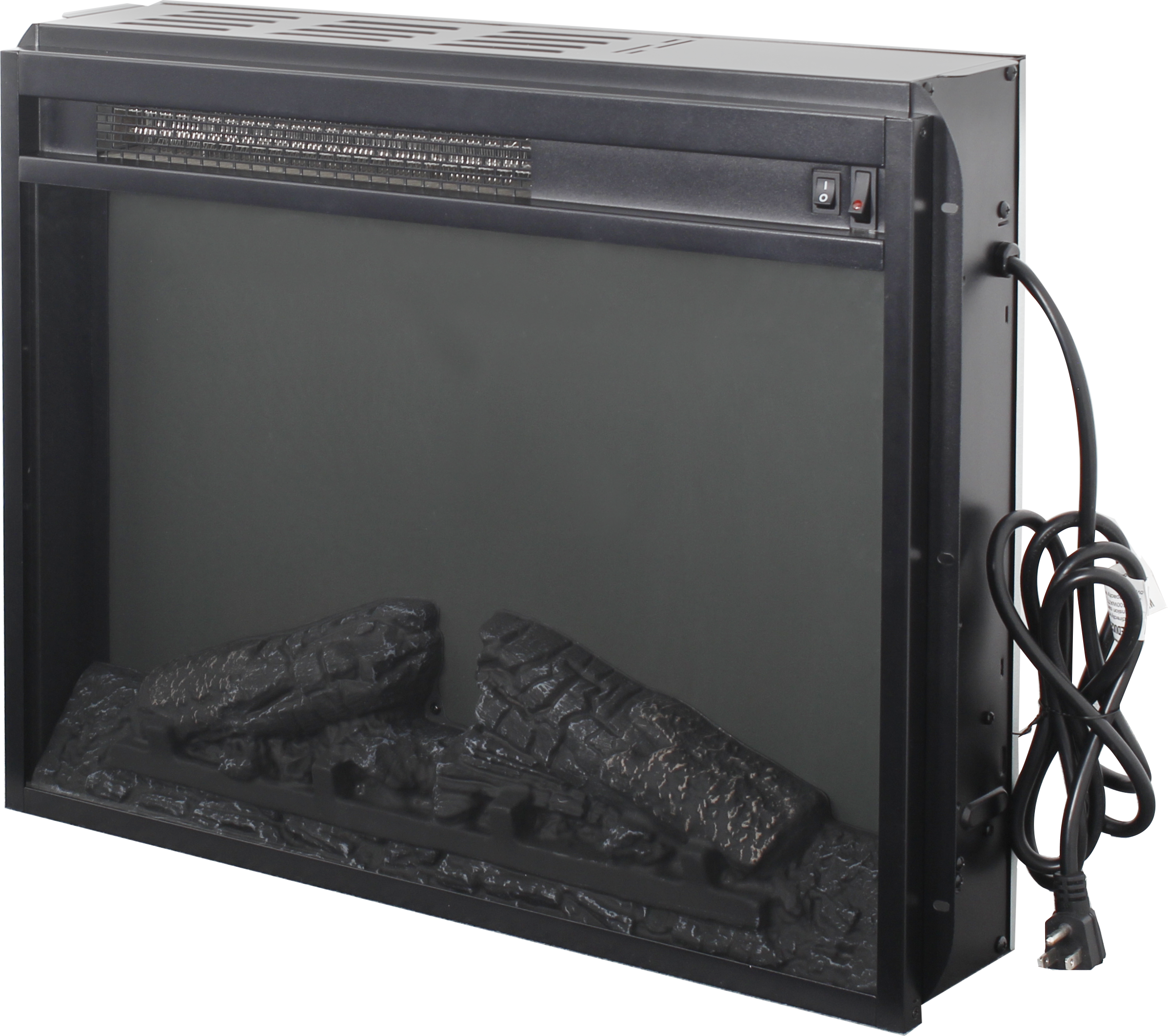 Left. COWLOWN - 23 in. Electric Fireplace Insert Heater with Log Set and Realistic Flame.