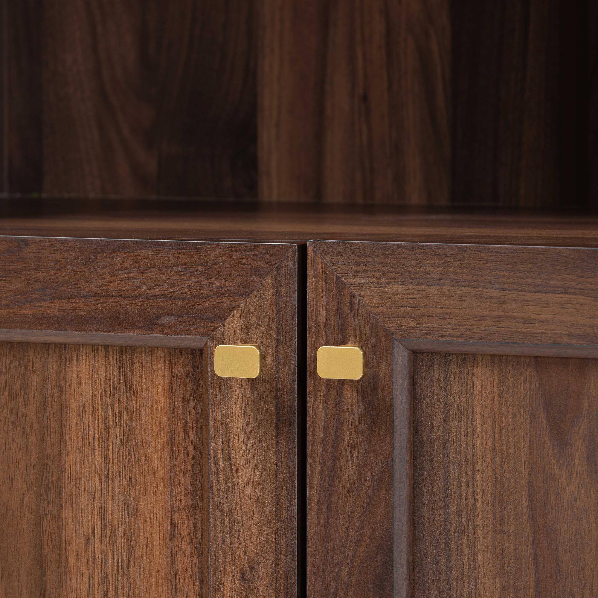 Alt View 1. Baxton Studio - Hayes Wood Cabinet with Arch Top - Mid-Century Modern Display Piece with Soft-Close Doors for Living Room or Hallway.