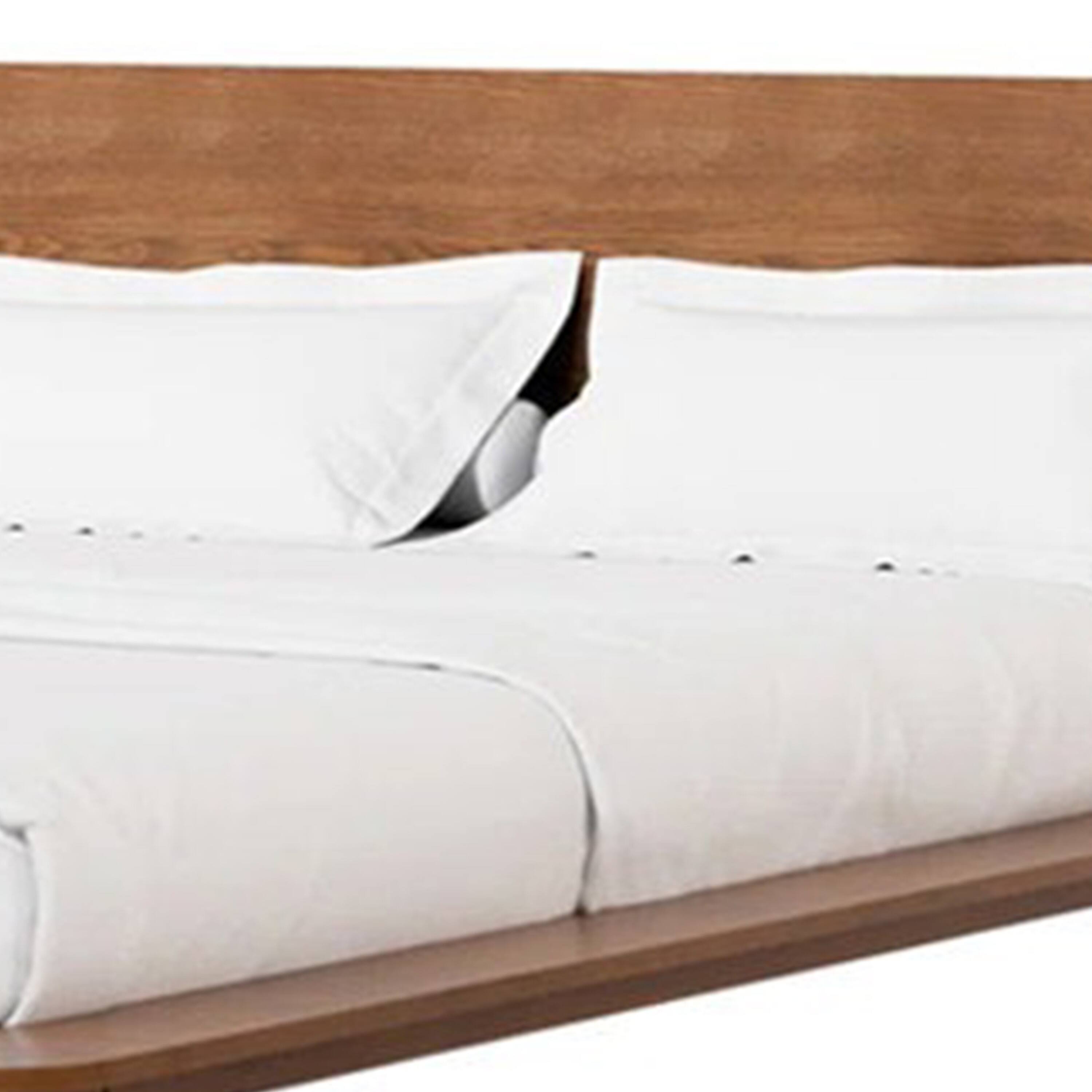 Alt View 1. Manhattan Lane - Stacy King Size Bed w Panel Headboard, Angled Legs, Walnut Brown Wood - Walnut Brown.