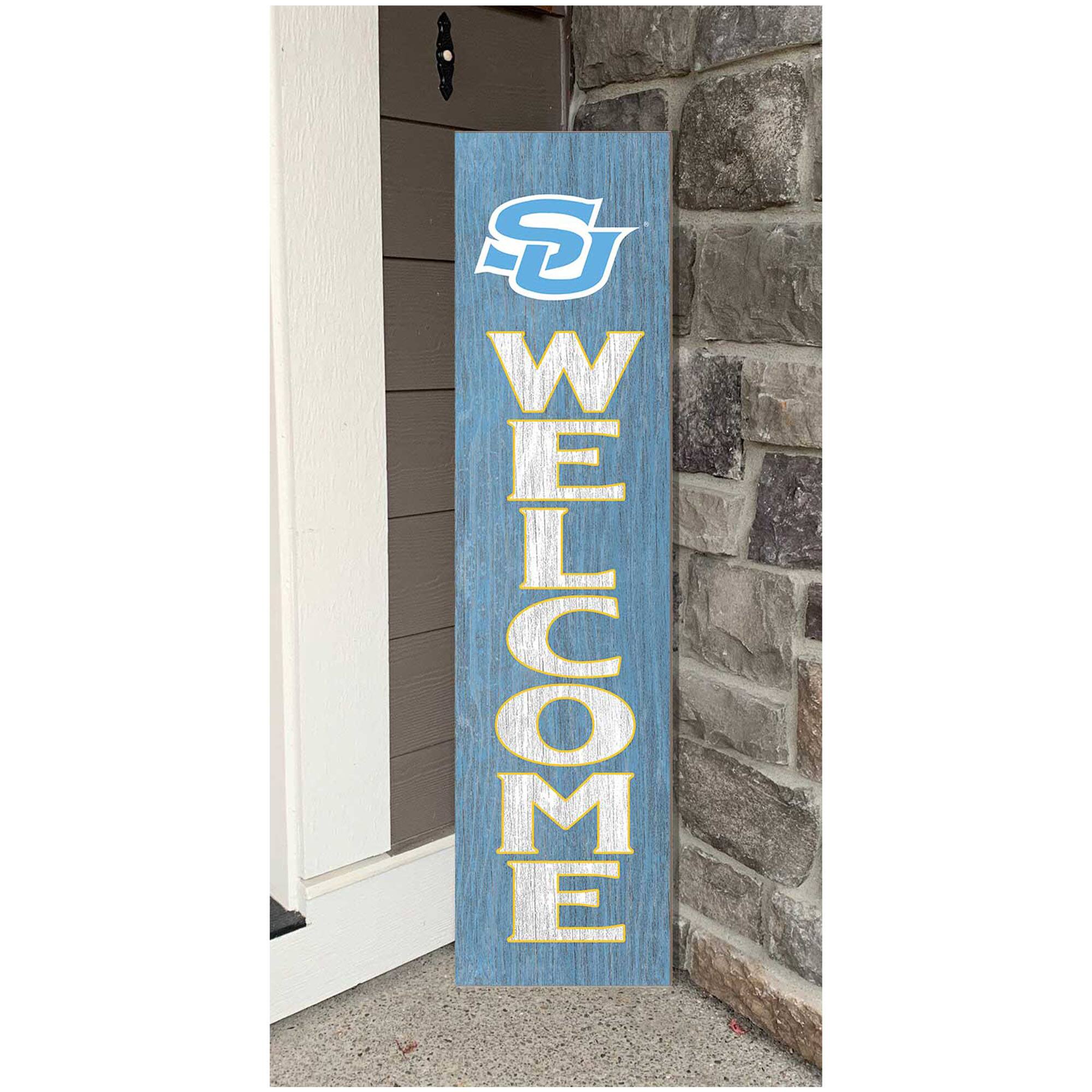 Alt View 1. Jardine - Southern University Jaguars 12'' x 48'' Welcome Outdoor Leaner - Blue.