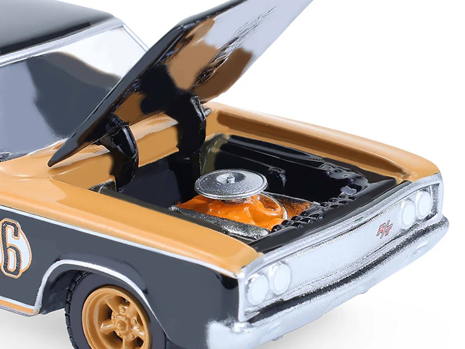 Alt View 1. Greenlight - 1985 Dodge Ram D350 Ramp Truck & 1965 Dodge Coronet Brown/Black "Hotton Speed Shop" "H.D. Trucks" Series 26 1/64 - Brown and Black.