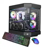 iBUYPOWER - Y60 Gaming Desktop PC - AMD Ryzen 9 7900X - GeForce RTX 4070Ti Super 16GB - 32GB DDR5 RAM - 2TB NVMe - Black - Front_Zoom