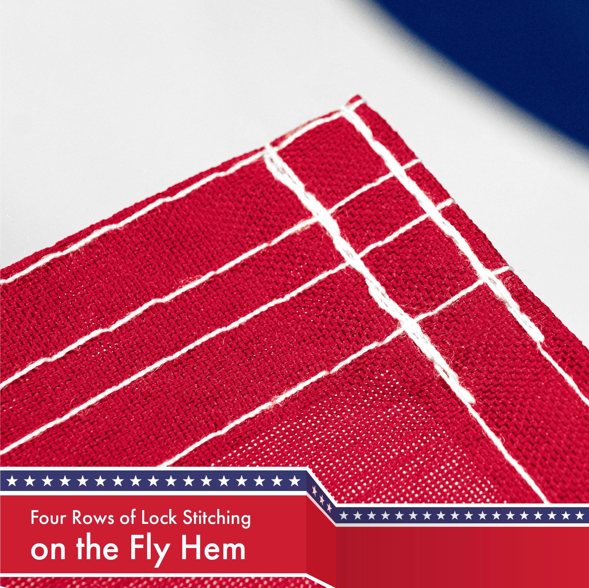 Four Rows of Lock Stitching on the Fly Hem
