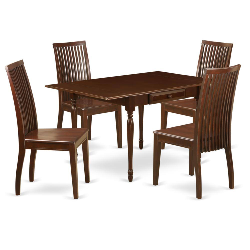 Left. East West Furniture - Dining Room Set Mahogany - Brown.