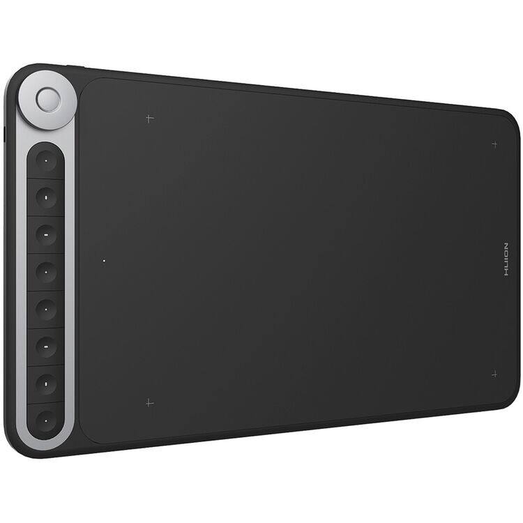 Alt View 6. Huion - Inspiroy Dial Q620M Wireless Graphics Drawing Tablet - Black.