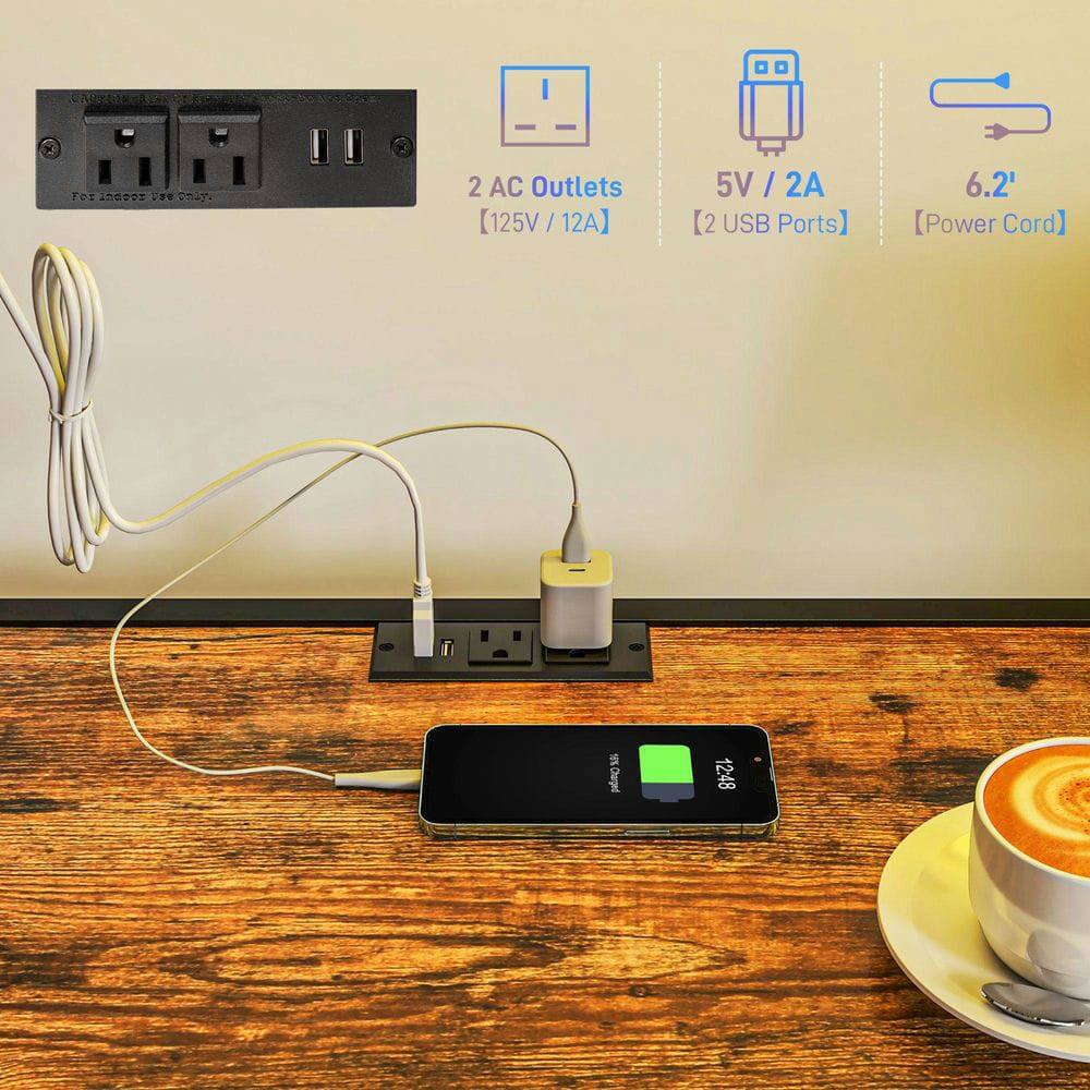 Fer 1002 addidaa 2 AC Outlets 125V/12A 5V 2A / 2 USB Ports 6.2' Power Cord 55 palim 12:48

For indoor use only.

2 AC Outlets [125V / 12A]
5V / 2A [2 USB Ports]
6.2' [Power Cord]