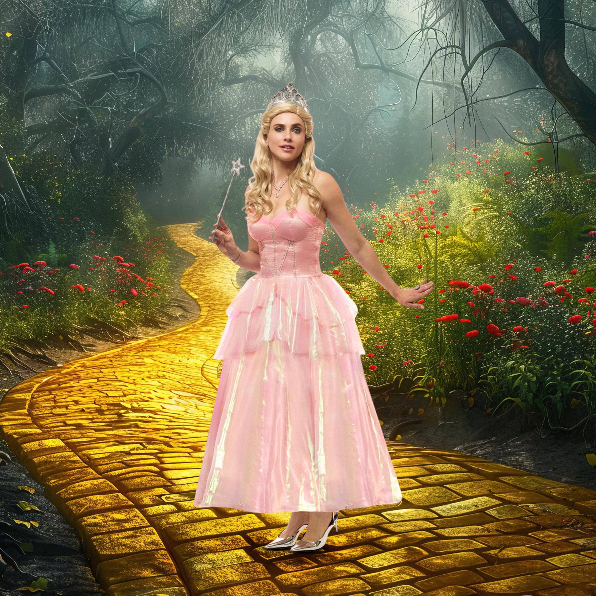Alt View 1. Costume Culture by Franco - Good Witch Pink Adult Costume | Small - Pink.
