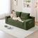Alt View 3. Meqiodas - 2 in 1 Convertible Folding Couch Bed, Cloud Loveseat Sofa, Corduroy Floor Lounge Sofa for Bedroom Living Room - Green.