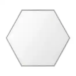 Elegant Decor - Metal frame hexagon mirror 41 inch in - Silver