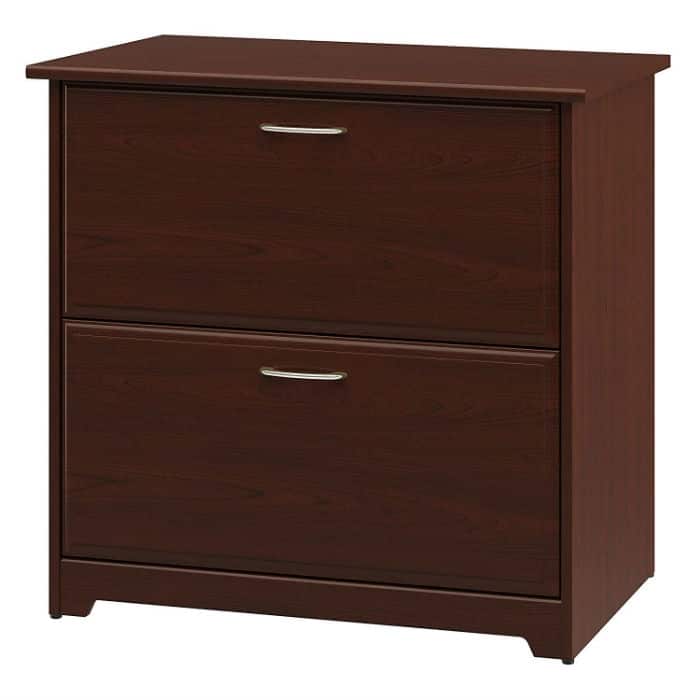 SlickBlue - 2-Drawer Lateral File Cabinet with Wood Finish for Office Storage - Cherry
