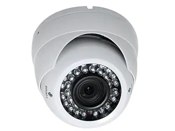 Front. Sunpentown - spt ins-d1200w outdoor 3 axis ir dome camera, 1000tvl 2.8mm to 12mm varifocal lens, 36 pieces led (white).