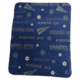 Logo Brands - Winnipeg Jets 50" x 60" Classic Fleece Blanket - Multicolor