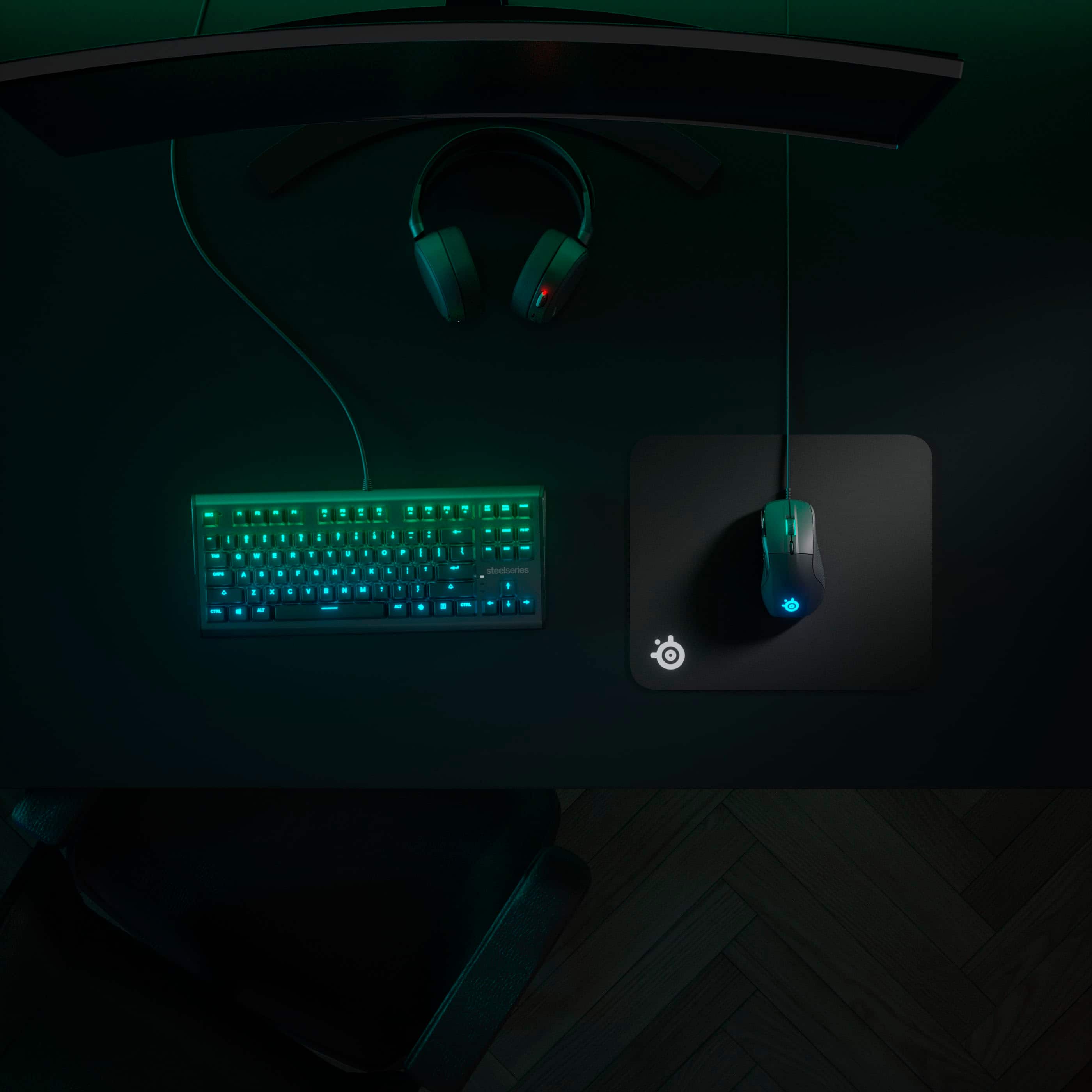 Alt View 18. SteelSeries - QcK Cloth Gaming Mouse Pad (Medium) - Black.