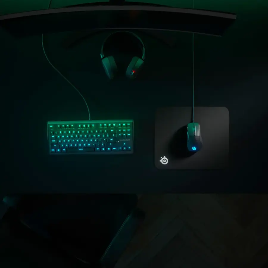 Alt View 18. SteelSeries - QcK Cloth Gaming Mouse Pad (Medium) - Black.